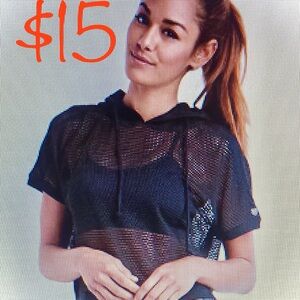 ✅NEW✅ Black Mesh Hoodie Top